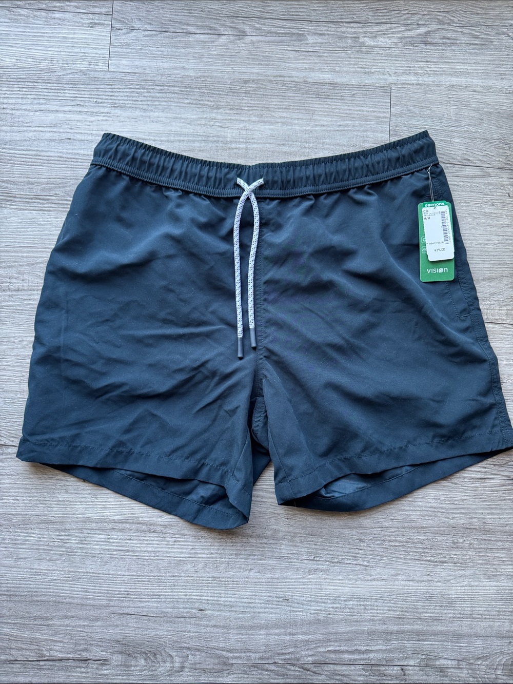 Simons Blue Men's Swim Trunks with Contrast Drawstring